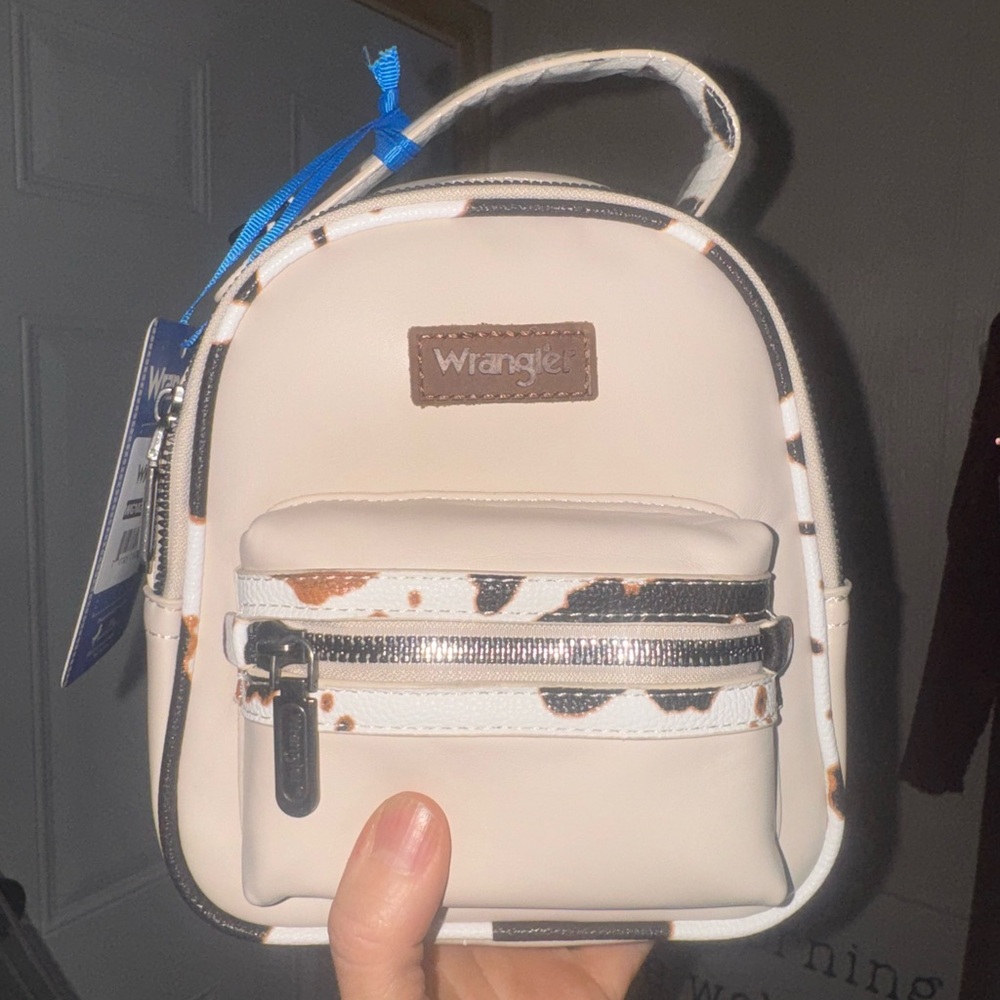 Wrangler Cream and Brown Patterned Mini Bag